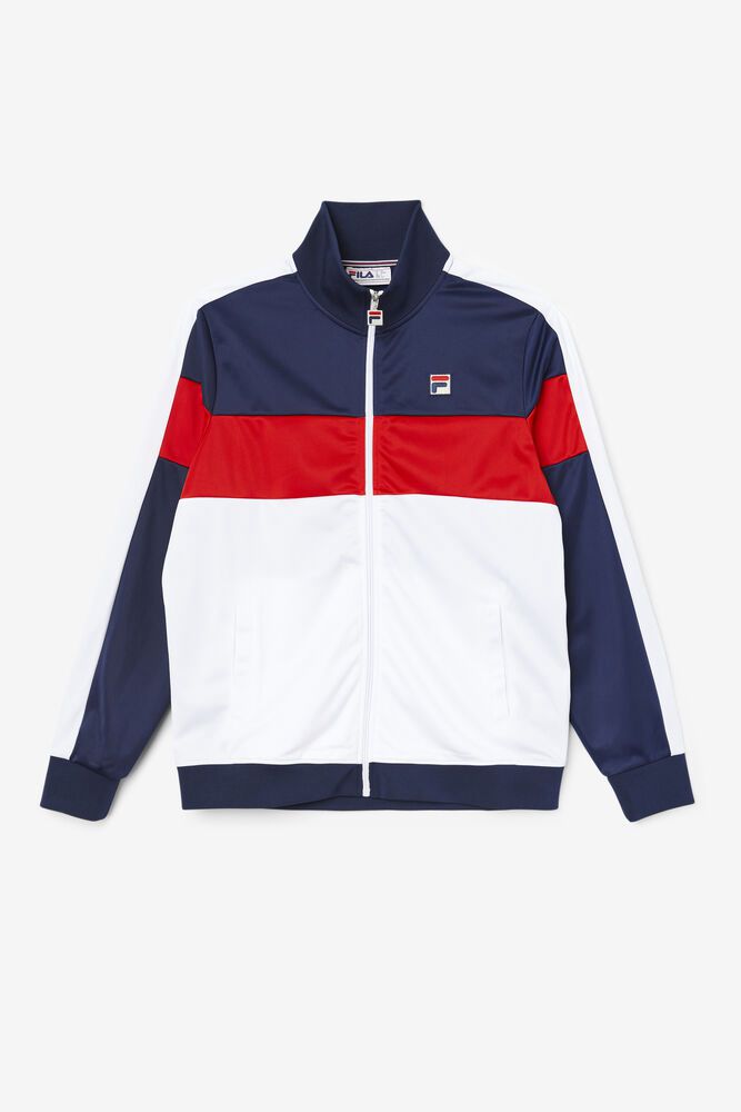 Fila Assembly Track Jacket Navy/White/Red - Mens - 82394TIHS